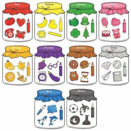 Color Recognition Magnetic Sorting Set for Toddlers 1-3, Set for Color Sorting Fun on Refrigerators and Whiteboards | Walmart (US)