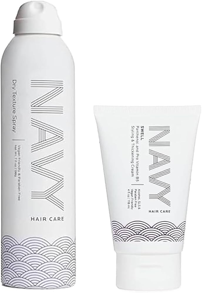 NAVY HAIR CARE Dry Texture Spray & Swell Thickening Cream | Add Volume and Thickness for Fuller L... | Amazon (US)