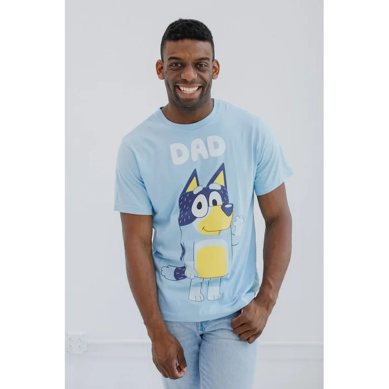 Bluey Bandit Dad Mens Matching Family T-Shirt Blue Small | Walmart (US)