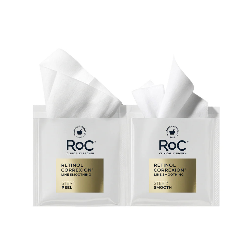 RETINOL CORREXION® Line Smoothing 2-Step Peel Pads | Roc Skincare