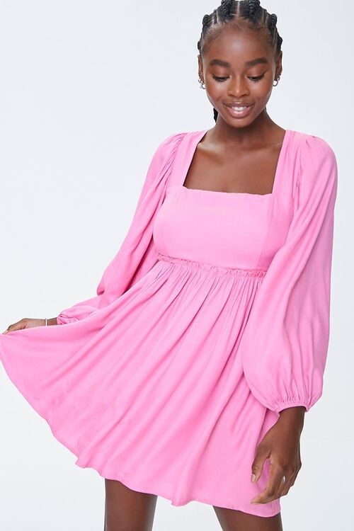 Peasant-Sleeve Mini Dress | Forever 21 (US)