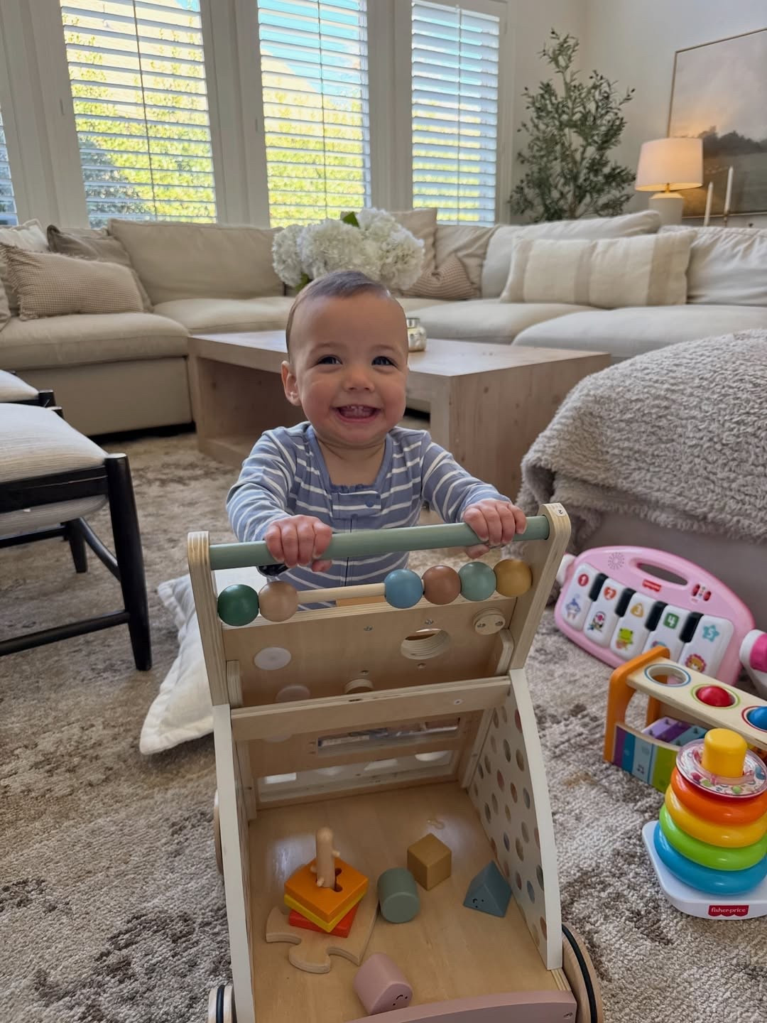 A happy baby and his toys 🧸 ✨🤍

#LTKKids #LTKmomlife #LTKBaby