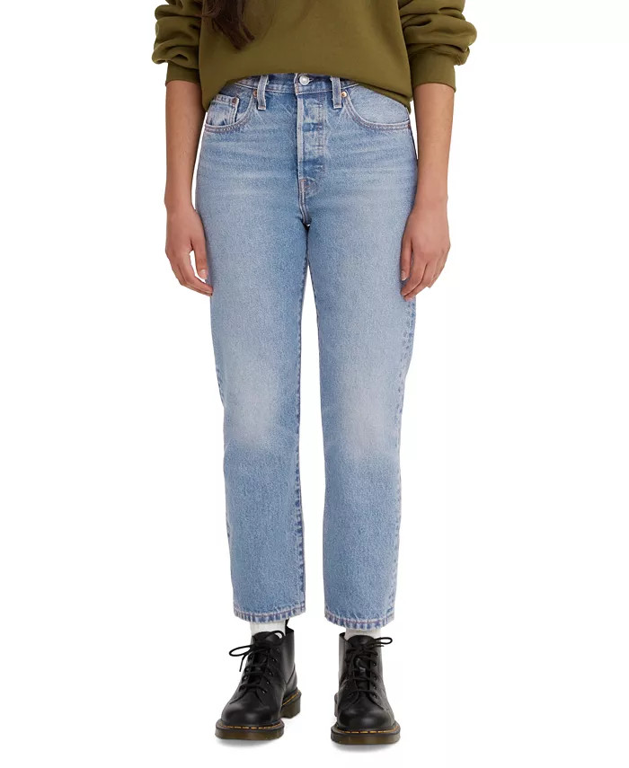 Levi's 501® Cropped Straight-Leg High Rise Jeans - Macy's | Macy's