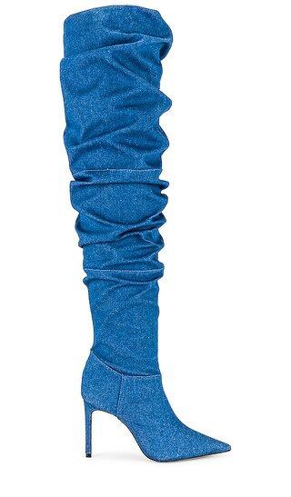Ashlee Over the Knee Boot in Blue | Revolve Clothing (Global)