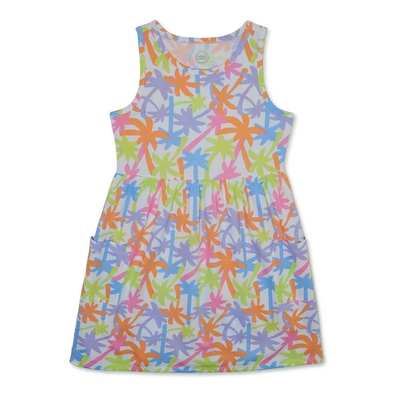 Wonder Nation Girls' Tank Top Play Dress, Size 4-18 & Plus - Walmart.com | Walmart (US)