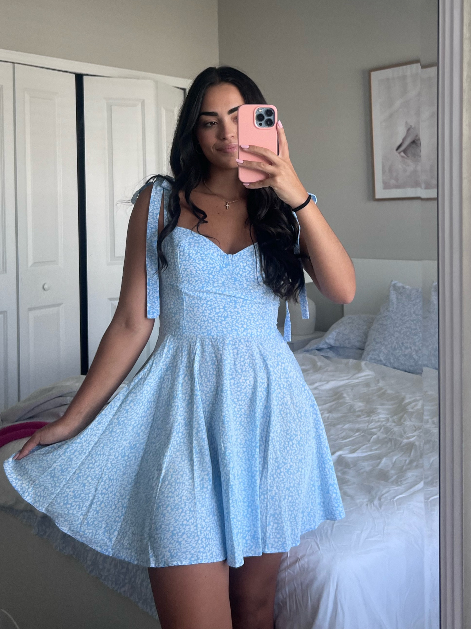 sundress, easy fit, blue dress, mini dress, babydoll dress, sweetheart neckline, flowy dress, church dress, bridal shower, baby shower, graduation party, vacation outfit, ootd

#LTKSeasonal #LTKstyletip #LTKaustralia
