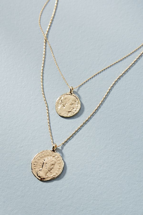 Double Coin Layered Necklace | Anthropologie (US)