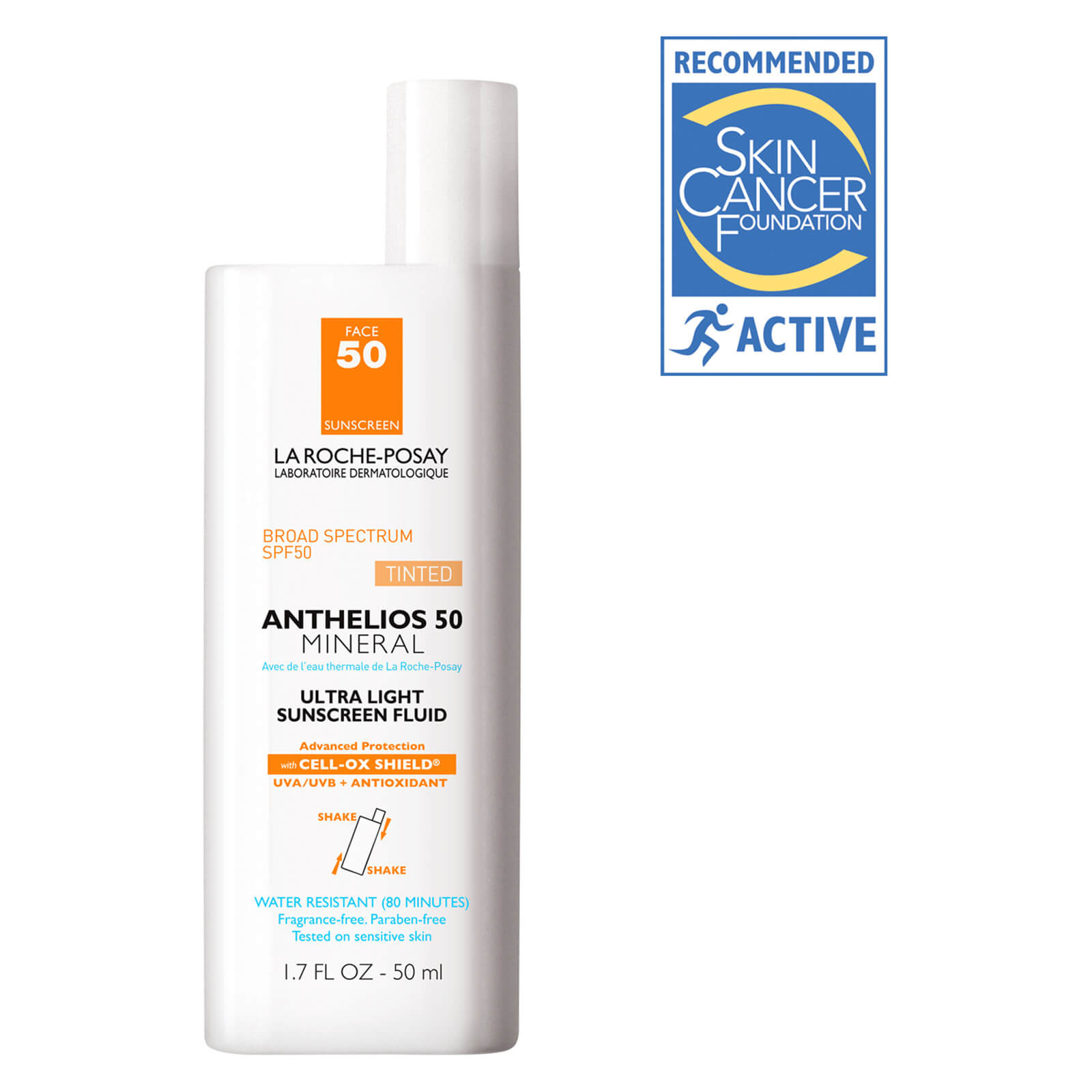 La Roche-Posay Anthelios 50 Mineral Sunscreen Tinted for Face, Ultra-Light Fluid SPF 50 with Anti... | Skinstore