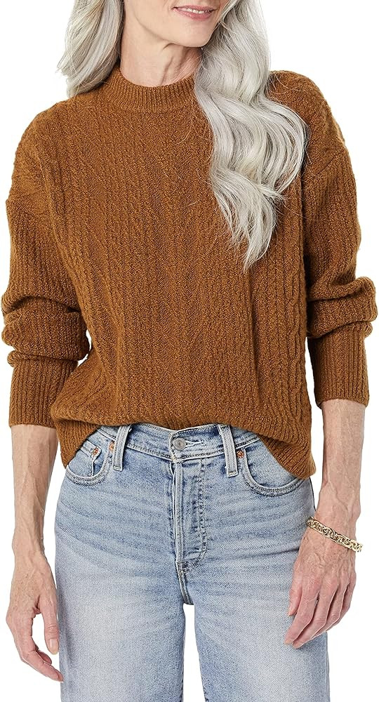 Amazon Essentials Women's Soft-Touch Modern Cable Crewneck Sweater (Available in Plus Size) | Amazon (US)