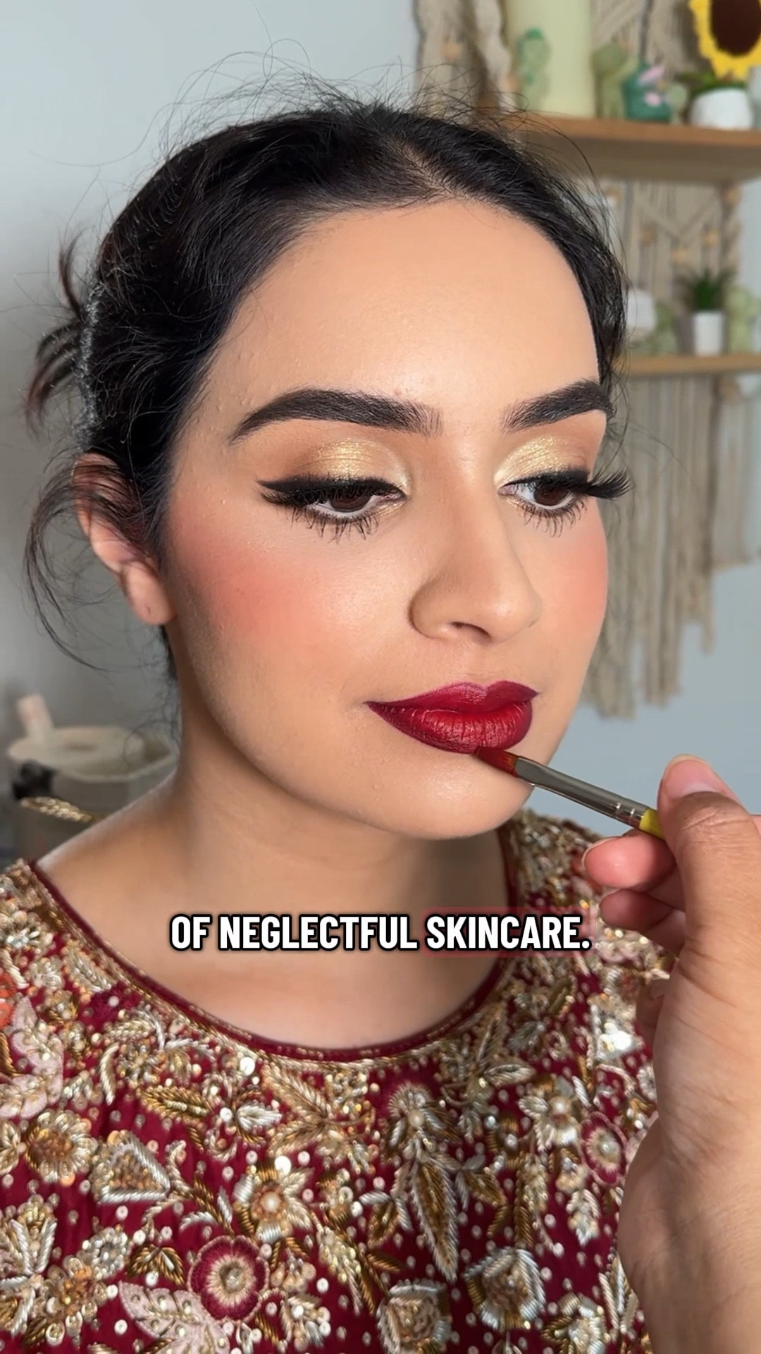 Traditional Indian bridal makeup! 

