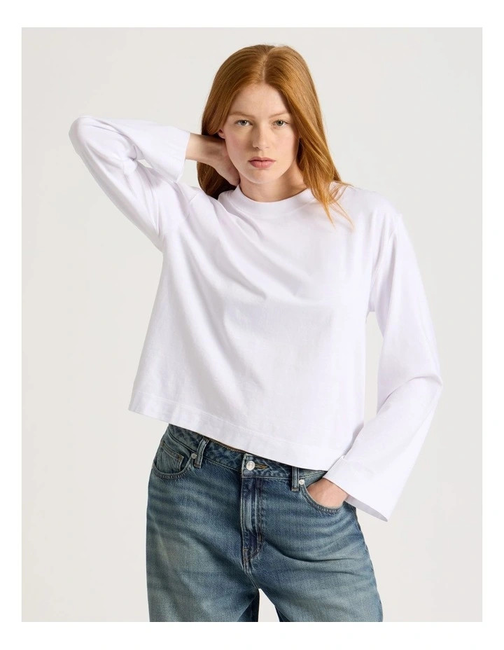 GRABBell Sleeve Tee in White | Myer