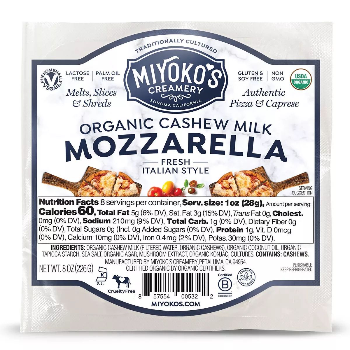 Miyoko's Creamery Organic Cashew Milk Mozzarella Cheese - 8oz | Target