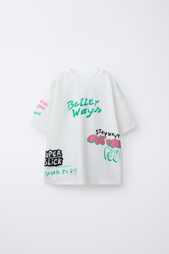 GRAFFITI PRINT T-SHIRT | Zara Canada