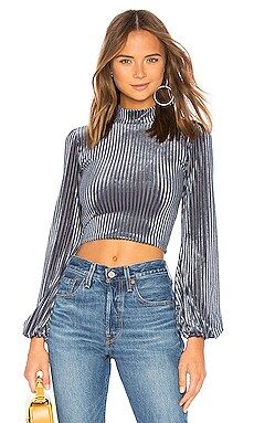 Lovers and Friends Lynnsey Crop Top Bluestone in Bluestone from Revolve.com | Revolve Clothing (Global)