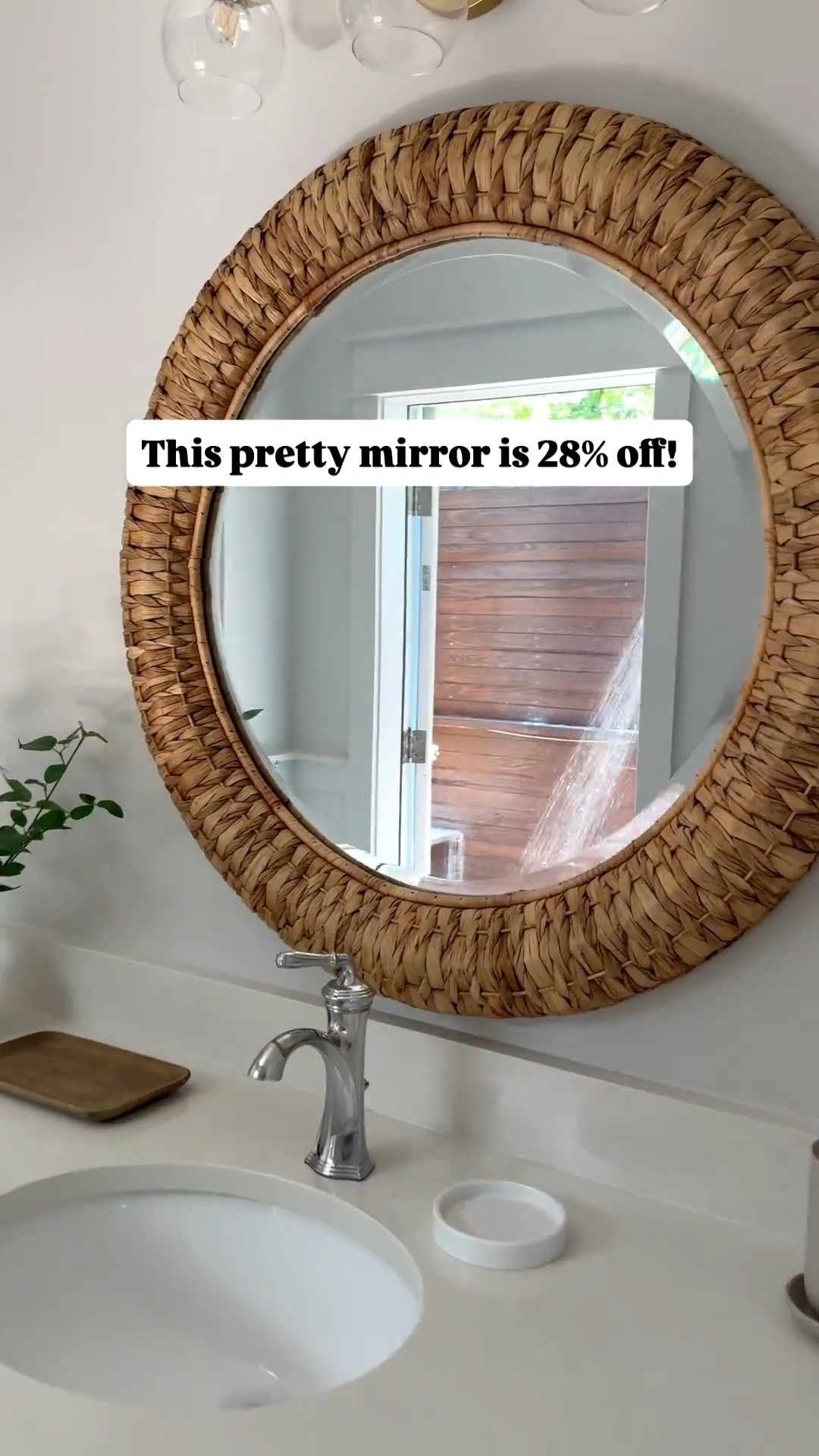 This pretty mirror at our 30a VRBO is almost 30% off! 

#LTKHome #LTKSaleAlert