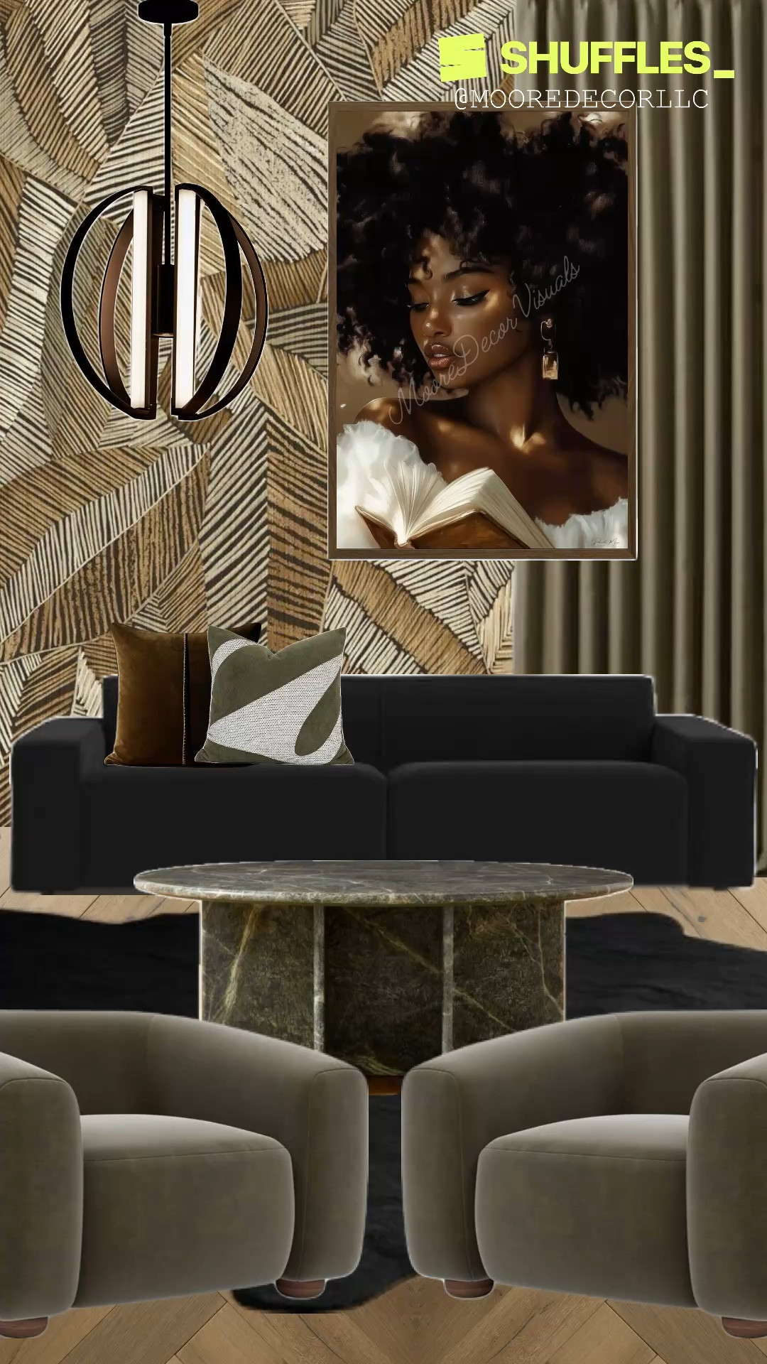 Stepping into this space feels like wrapping yourself in layers of warmth and luxury. I’m absolutely loving the earthy tones paired with the bold textures—how stunning is that wallpaper? And the art? She’s everything. Designing rooms like this reminds me why I’m so passionate about creating luxe interiors that feel personal and inviting. What do you think? Would you relax here? 

#LTKHome #LTKStyleTip