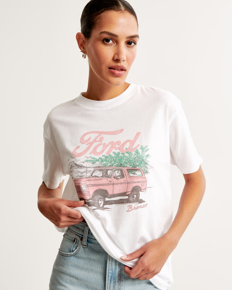 Oversized Boyfriend Bronco Graphic Tee | Abercrombie & Fitch (US)