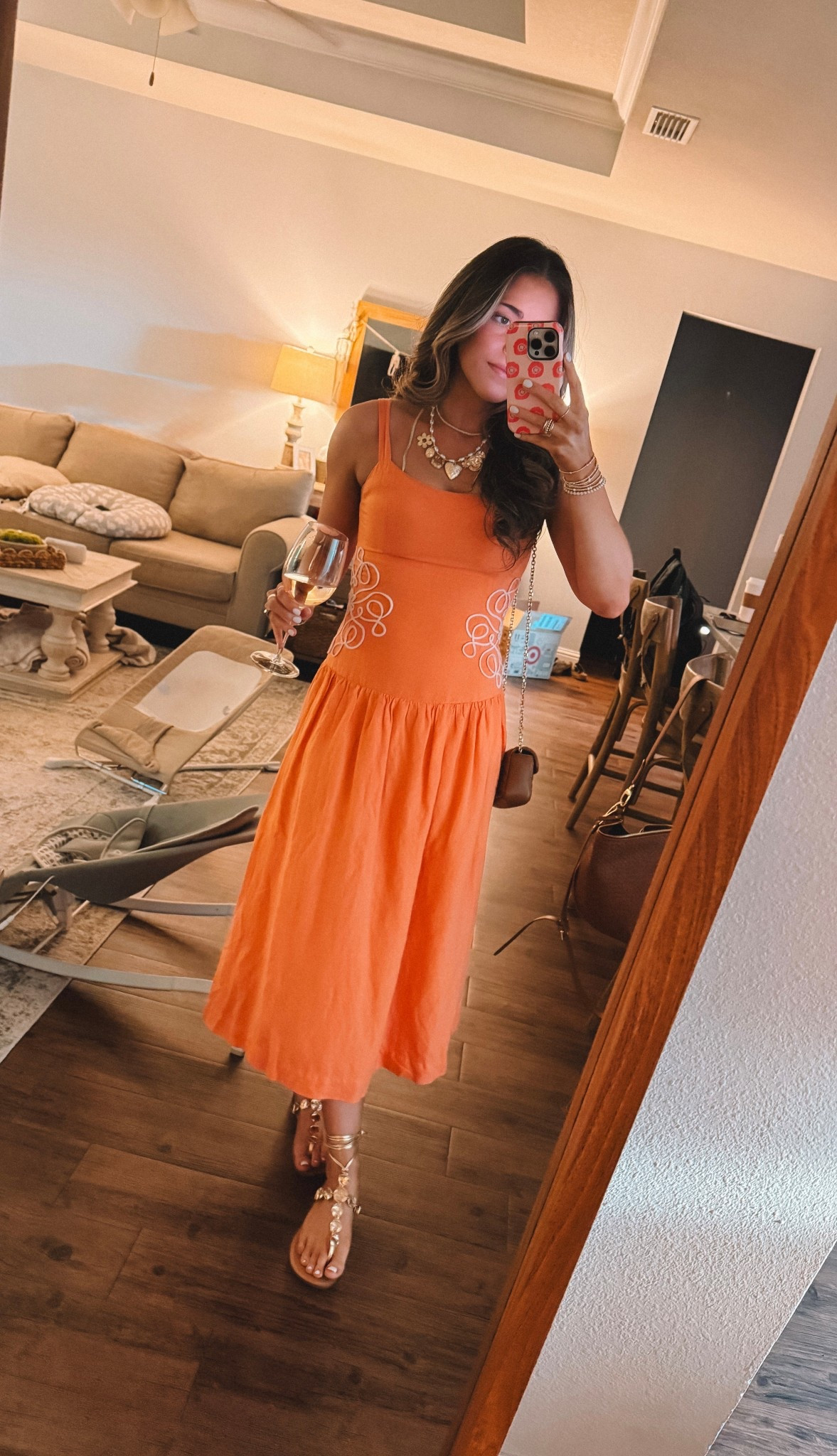 Dress is from Nuuly (Møn Renn Luna Embroidered Midi Dress size XS) and phone case is from KbsCanvas.com 🧡

#LTKSeasonal #LTKFindsUnder100 #LTKStyleTip