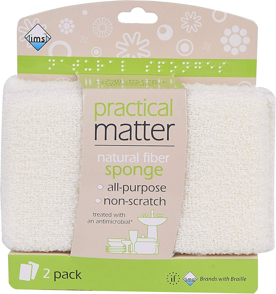 Practical Matter Kitchen Sponge, Organic Cotton Fiber All-Purpose Dish Sponges for Washing Dishes... | Amazon (US)