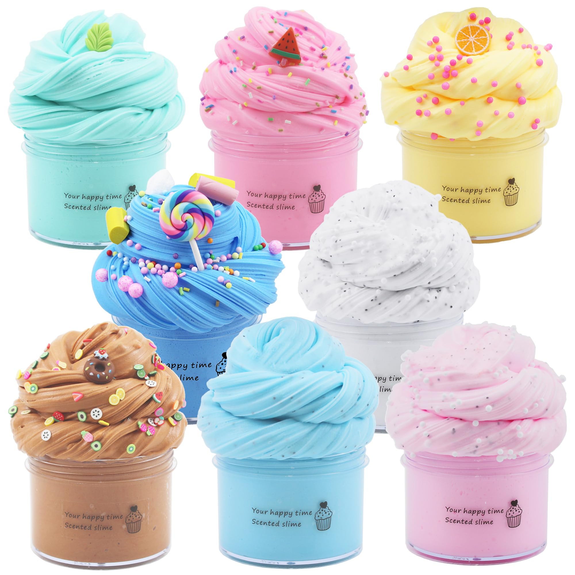 8 Pack Butter Slime Kit for Girls,Party Favors Stretchy and Non-Sticky, Stress Relief Toy for Boy... | Amazon (US)