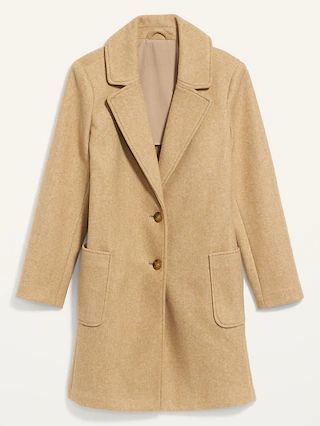 Oversized Soft-Brushed Button-Front Coat for Women | Old Navy (US)