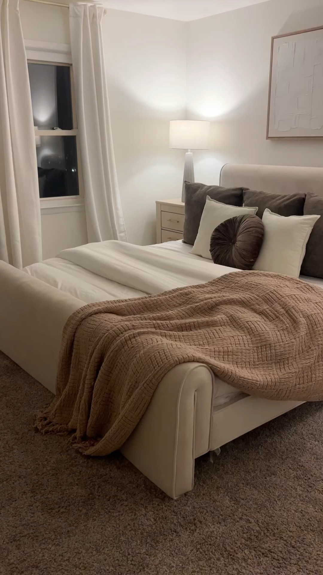 Bedroom Inspo: bedframe, blanket, pillow covers, curtains, mirror, comforter, lamp 

#LTKStyleTip #LTKHome