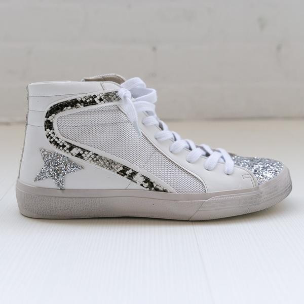 Roxanne White Snake Sneaker | SculptHouse