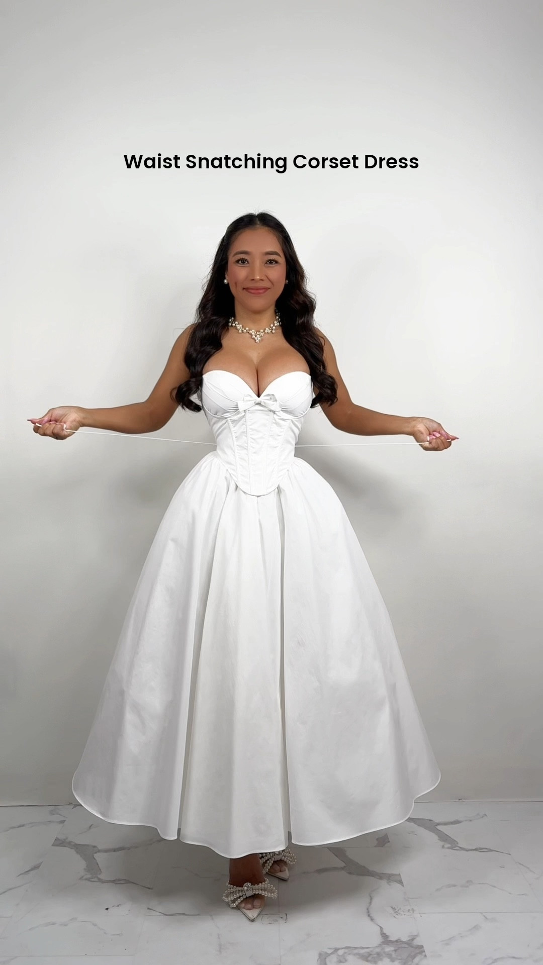 Waist-snatching corset dress! 
I’m 5’0 ft tall, 105 lbs wearing size XS

#LTKPetite #LTKWedding #LTKParties