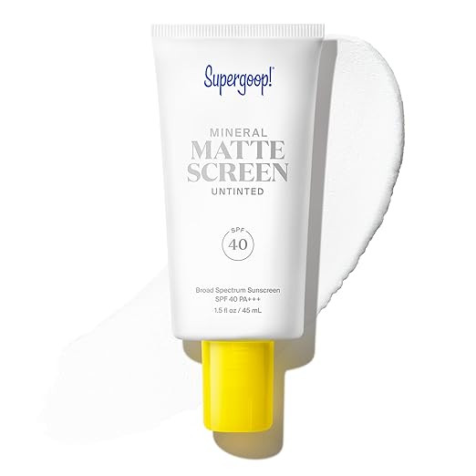 Supergoop! Mineral Mattescreen SPF 40 - Mineral, Oil-Free Broad Spectrum Sunscreen - Smooths Skin... | Amazon (US)