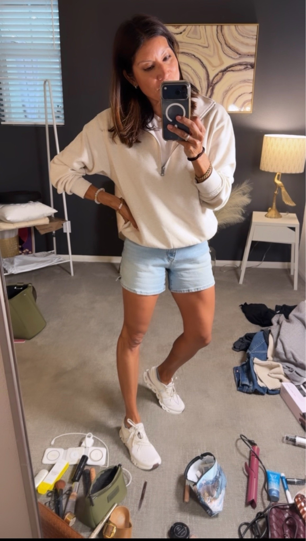 My outfit to chaperone on a field trip. 

Shorts A line @levi 
wearing 25 

Pullover older @target 
Sneakers went up 1/2 a size

#LTKPetite #LTKootd #LTKmomlife
