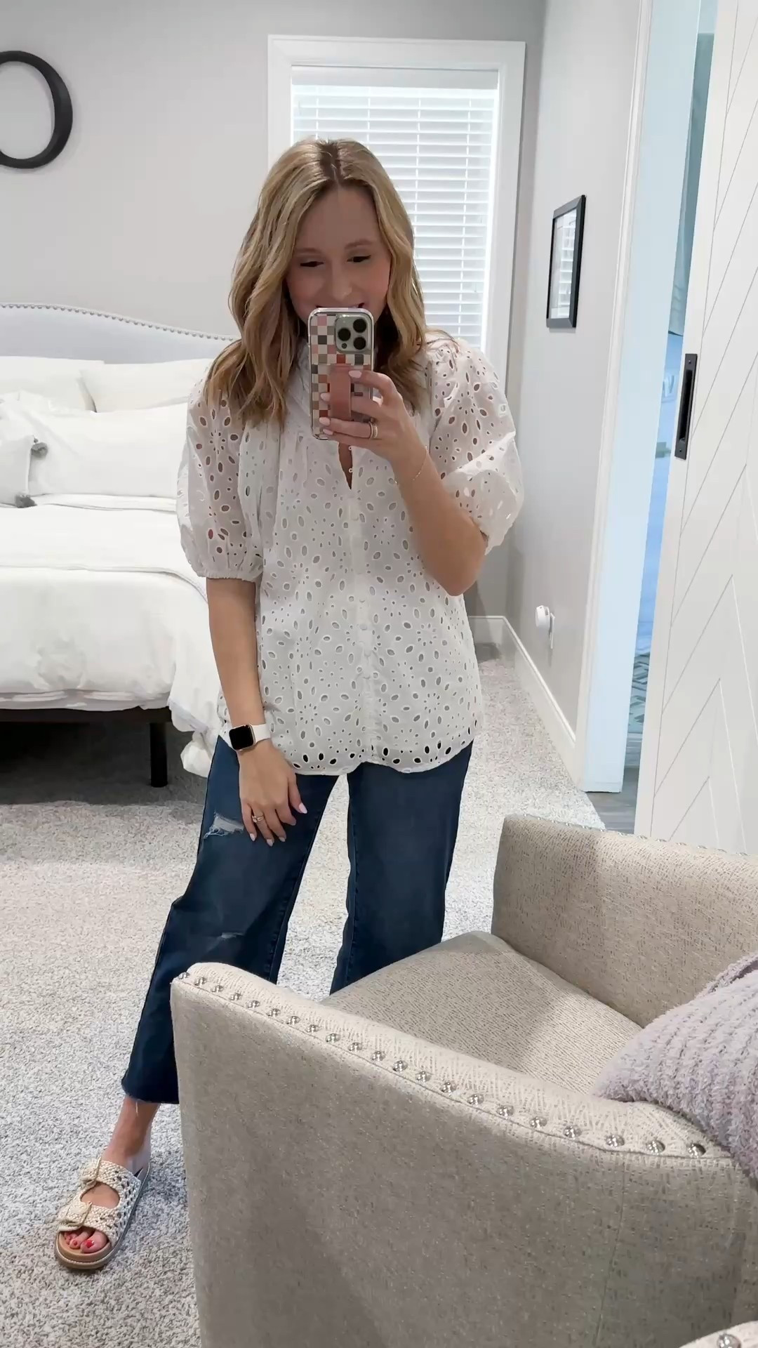 Can’t go wrong with a white eyelet top for spring! Loving the details and it literally goes with everything love it styled with jeans and some sandals! 

#LTKWatchNow #LTKStyleTip