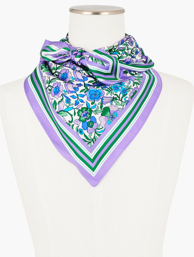 Spring Fleur Silk Square Scarf | Talbots