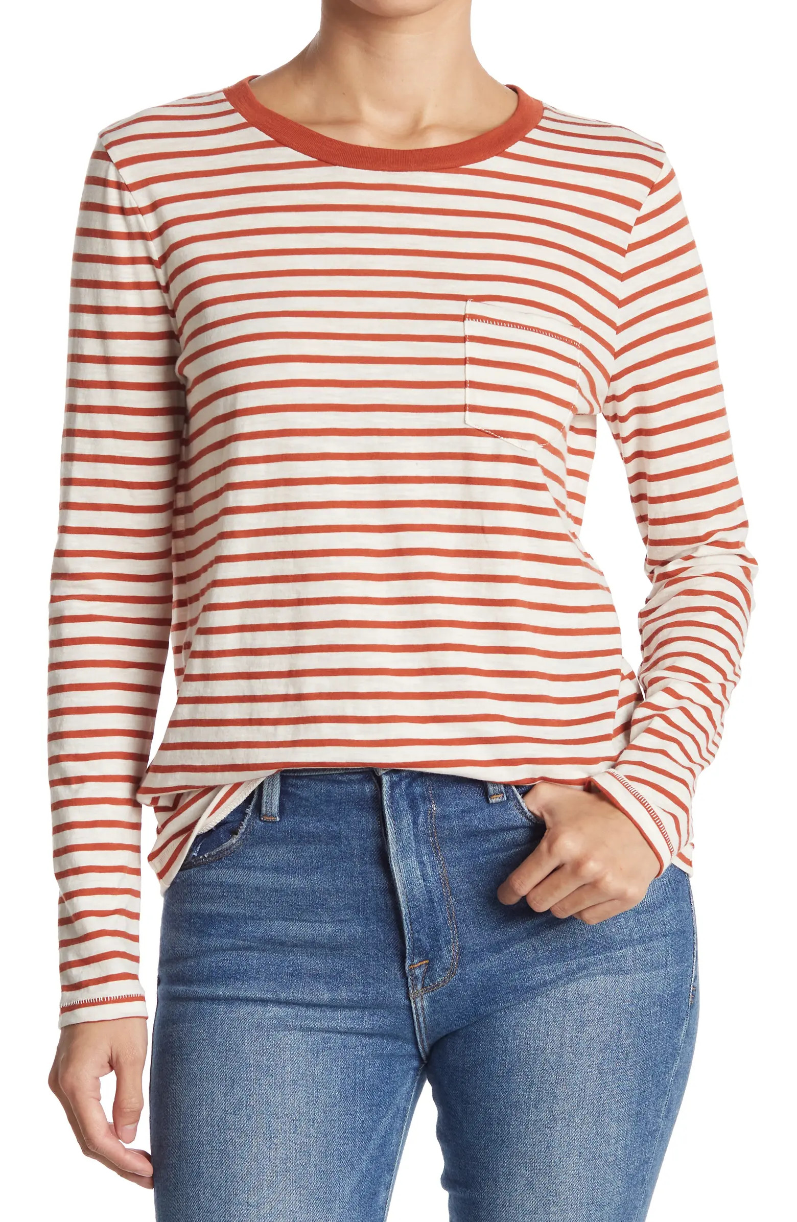 Madewell Striped Long Sleeve Pocket T-Shirt | Nordstromrack | Nordstrom Rack