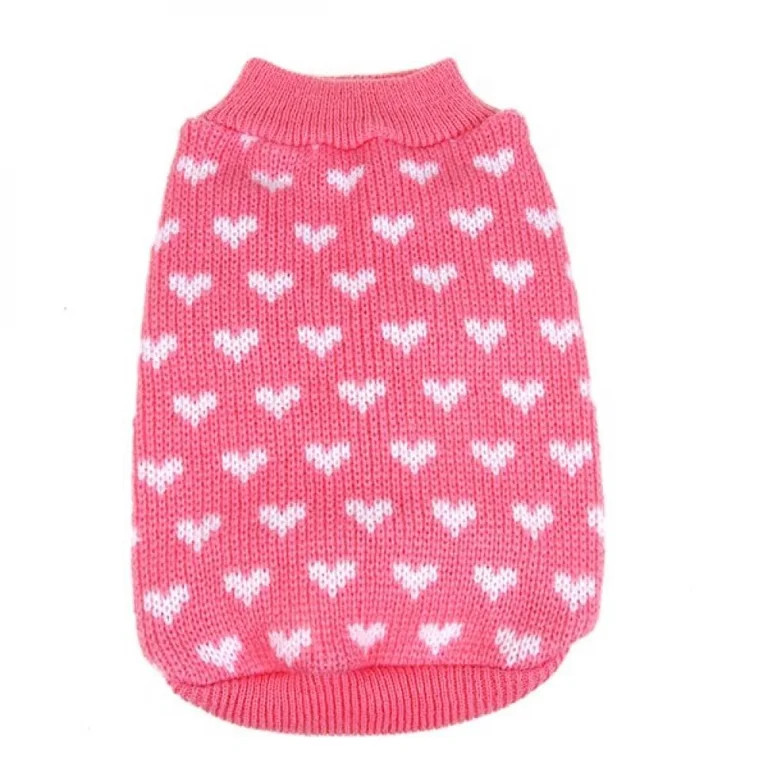 Xinhuaya Puppy Use Dog Heart Sweater Pet Clothes Warm Knit Tops Clothing Puppy Jacket Coat Jumper... | Walmart (US)