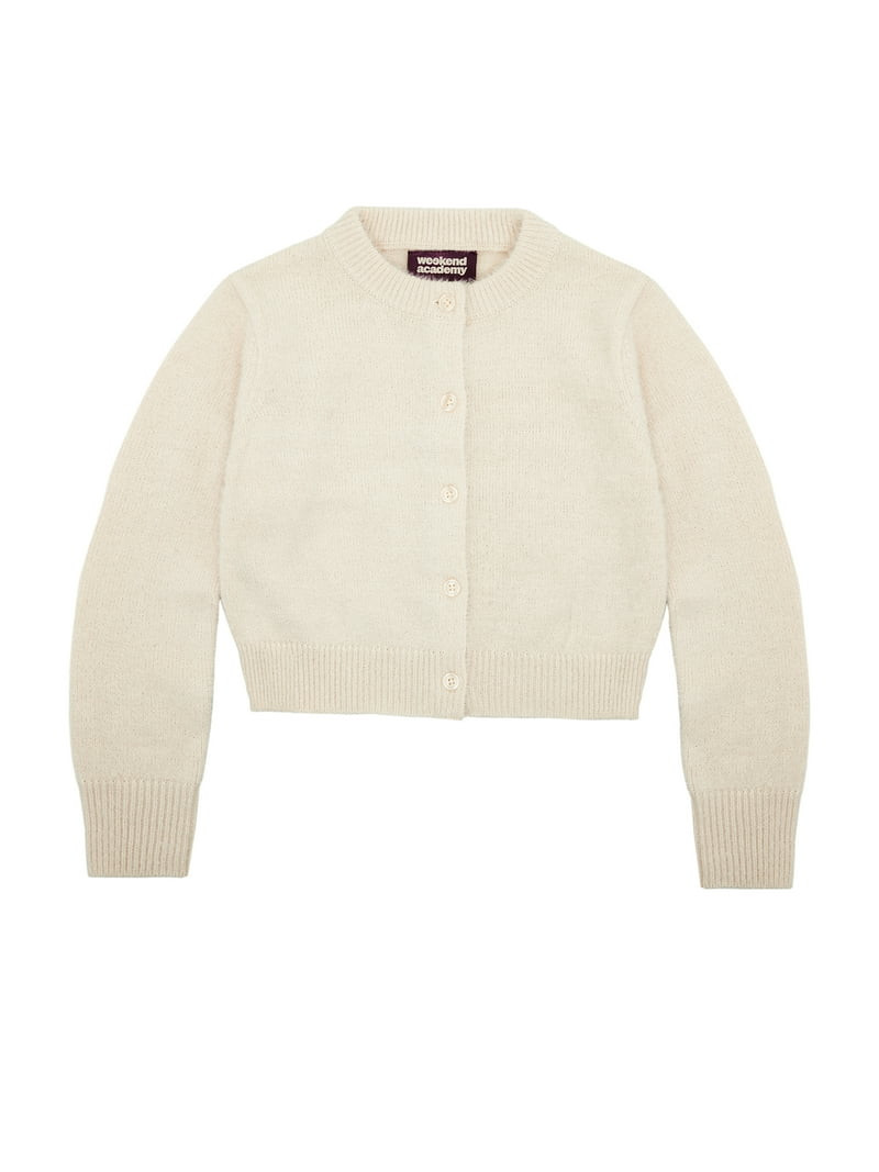 Weekend Academy Girls Long Sleeve Knit Cardigan, Sizes 4-18 - Walmart.com | Walmart (US)