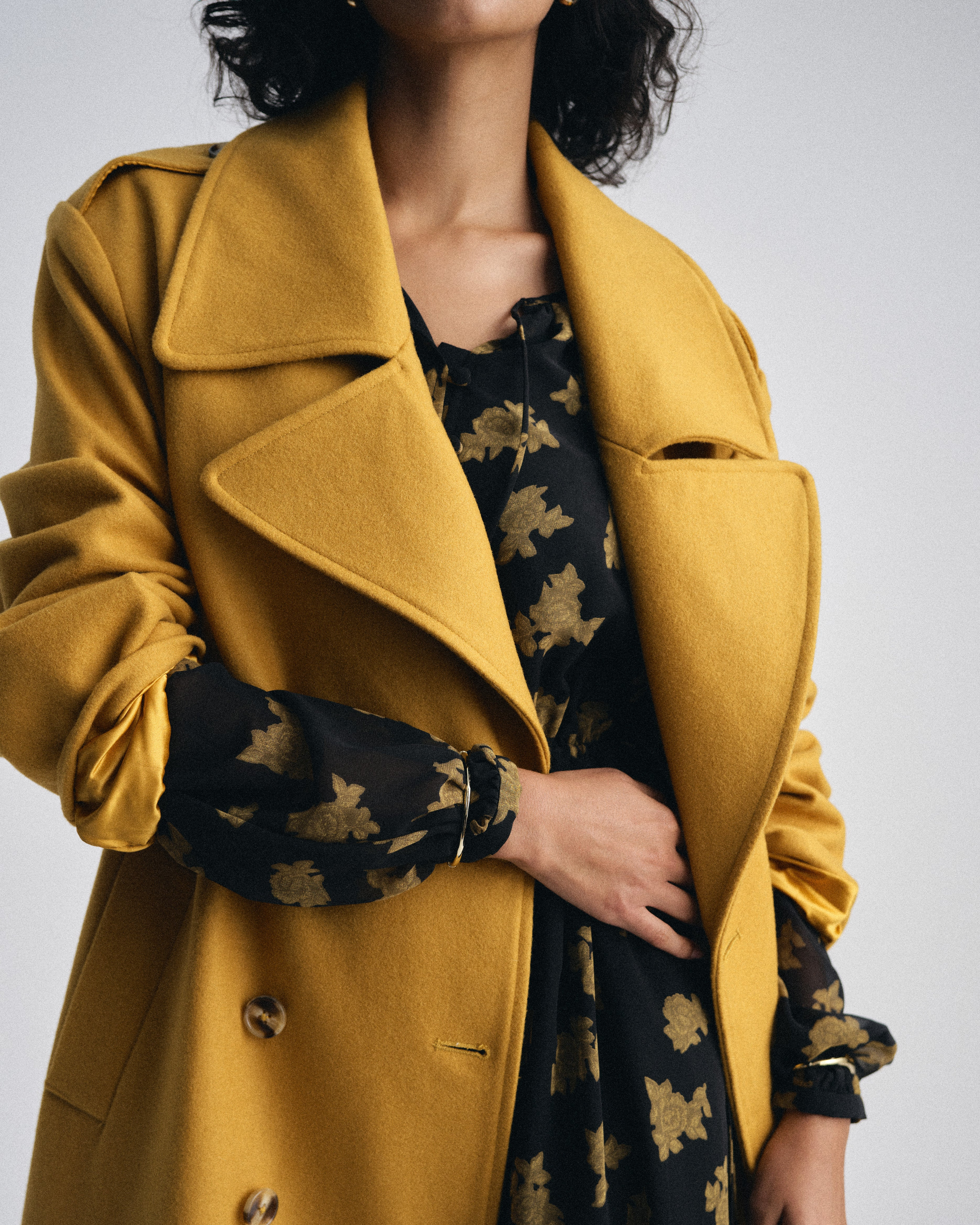 Callaghan Wool Coat - Mustard | Universal Standard