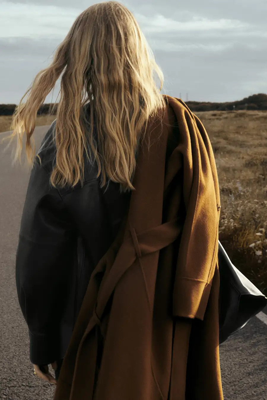 BELTED DOUBLE-FACED WOOL COAT - Brown - COS | COS UK