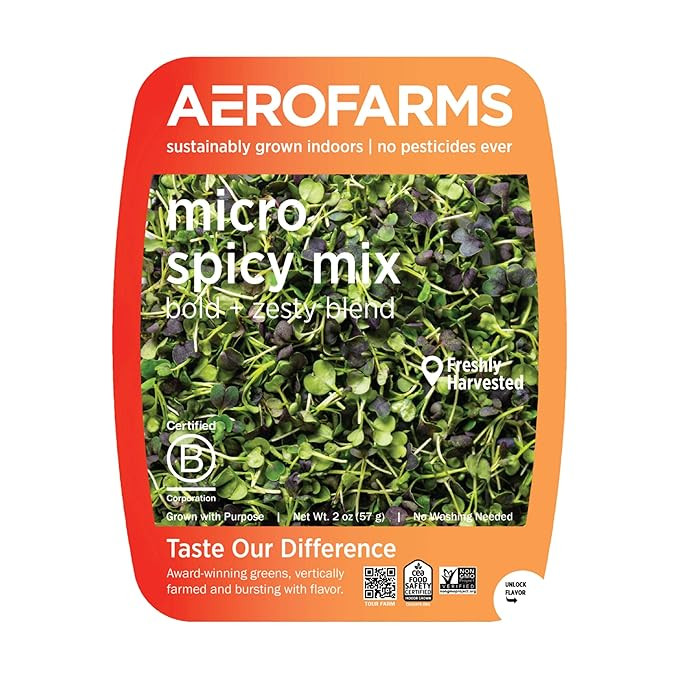 AeroFarms, Microgreens Spicy Mix Arugala Mustard Conventional, 2 Ounce | Amazon (US)