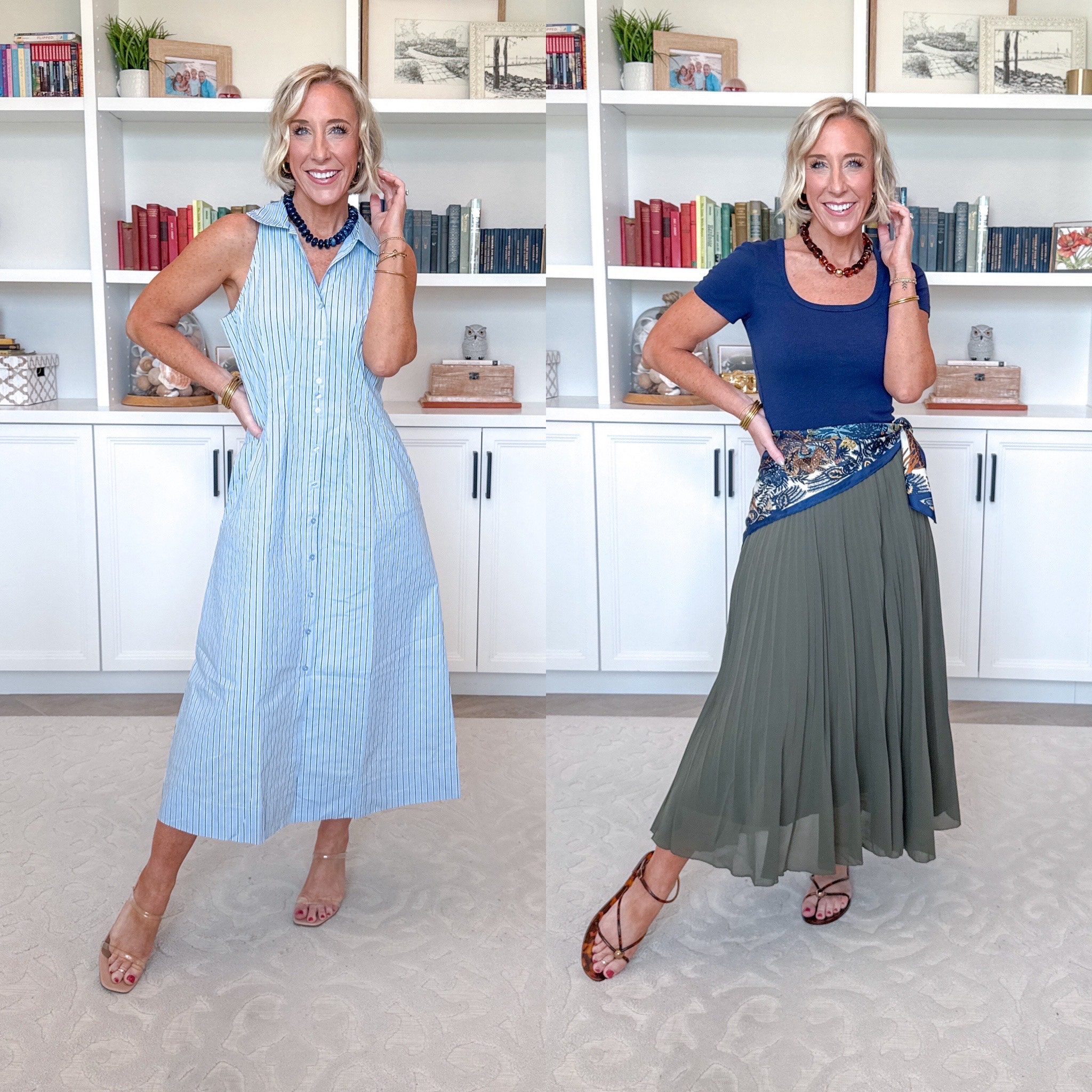 Amazon - unboxing my latest orders. Cinched Waist Button Down Shirt Maxi Dress - size small, but runs big. 4+ colors. Pleated Chiffon Skirt - size small. 10 colors. * Scoop Neck T-Shirt - size small. 30 colors. * Scarf - also Amazon.

#LTKSeasonal #LTKOver40 #LTKPetite