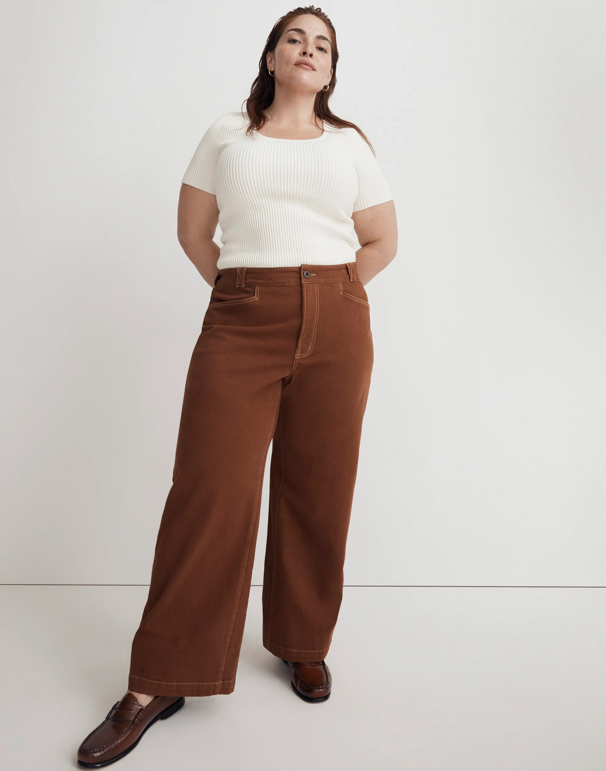 Plus Emmett 2.0 Wide-Leg Pants: Garment-Dyed Edition | Madewell