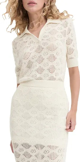 The Courtside Open Stitch Polo Sweater | Nordstrom