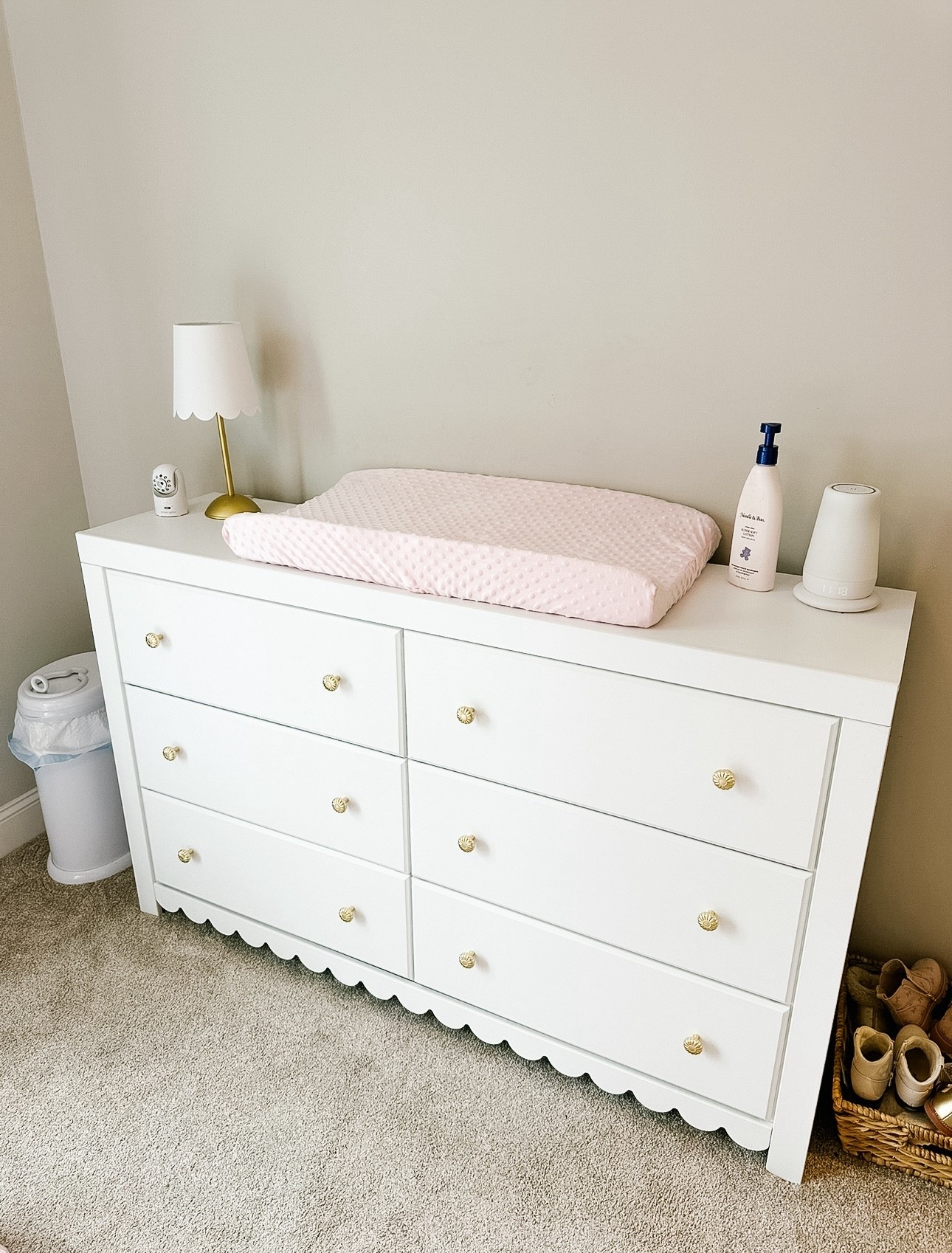 LSF INSPIRED TODDLER GIRL ROOM | Budget friendly finds for a toddler girl room! We love Pottery Barn, LoveShackFancy, scallops, ruffles, pink, florals, and all the girly Grandmillenial things. 