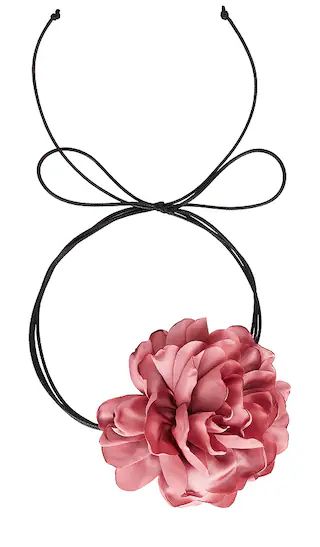 Rosa Flower Necklace in Pink & Black | Revolve Clothing (Global)