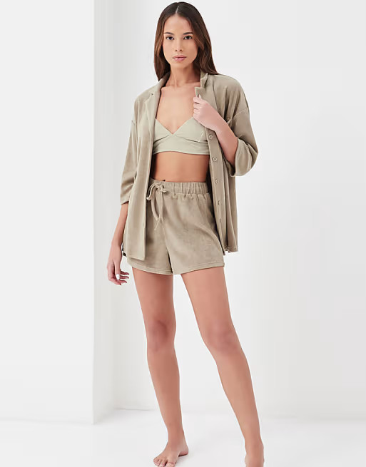 4th & Reckless Kali terry set in sage | ASOS | ASOS (Global)