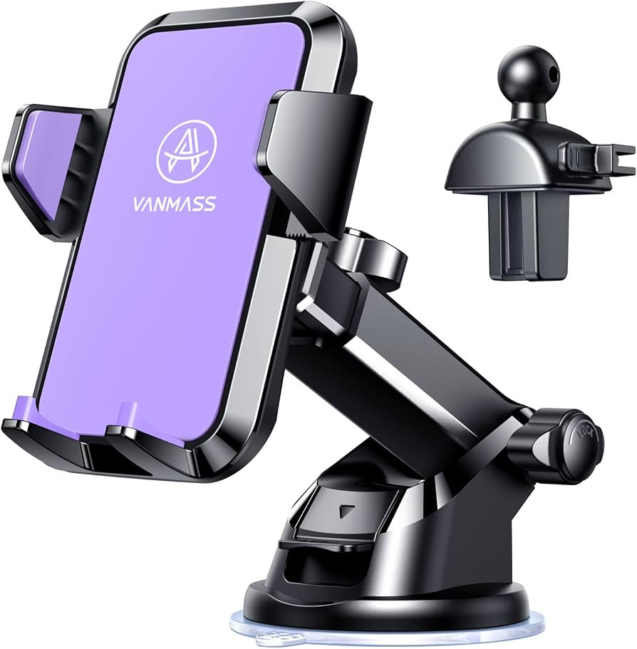 VANMASS [Upgraded] Phone Holder Car [Anti-Slip Soft Silicone & Powerful Suction] Dashboard Windsh... | Amazon (US)