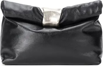 Leather Foldover Cuff Clutch | Nordstrom