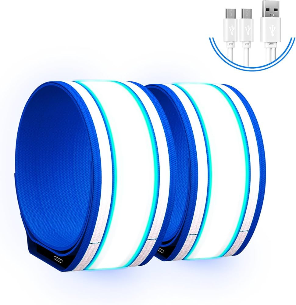 Light Up LED Armband for Running Walking at Night,Reflective Arm Bands for Runners,Rechargeable J... | Amazon (US)