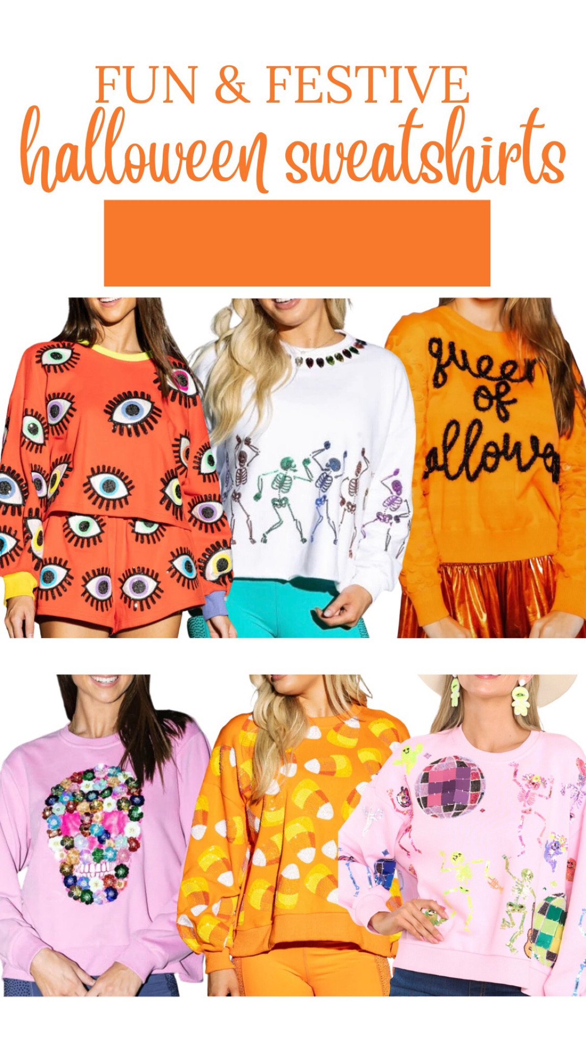 Halloween sweatshirts 
Queen of sparkles

#LTKHalloween #LTKfindsunder50 #LTKfindsunder100