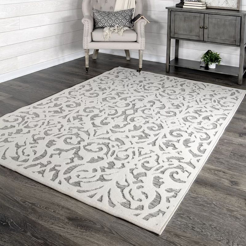 Lady Bird Natural Gray Indoor/Outdoor Area Rug | Wayfair North America