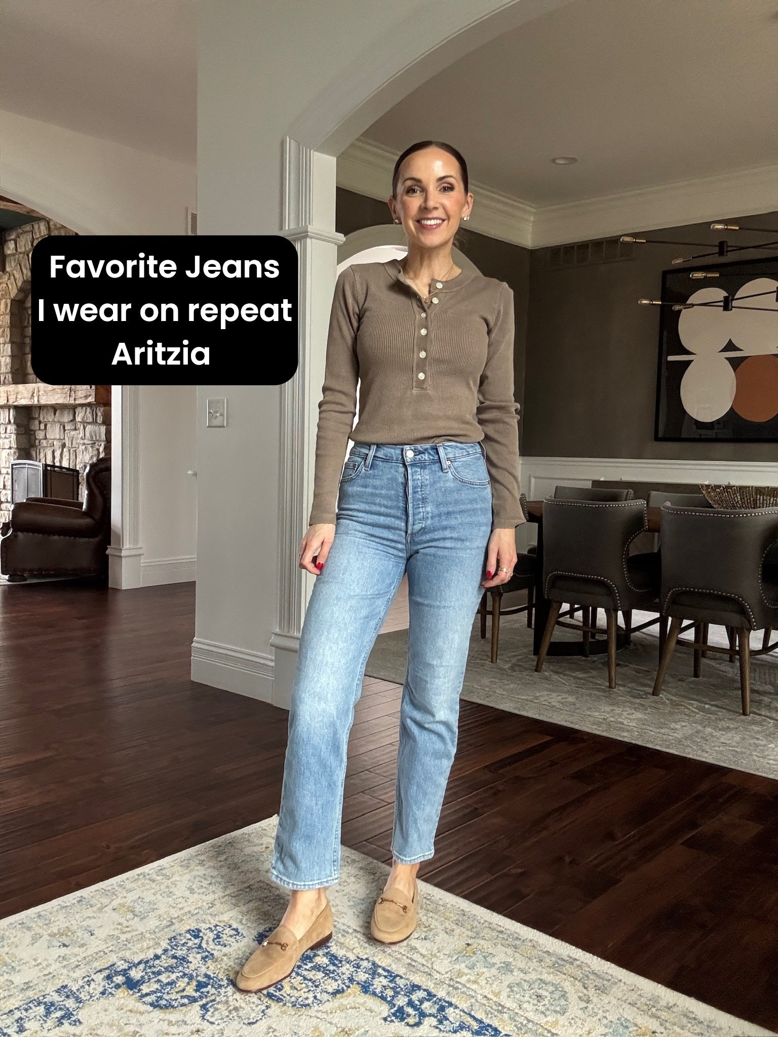 Jeans I wear on repeat
@aritzia Arlo 
Run TTS
Come in multiple washes
@anthropologie top
@samedelman loafers 

#LTKootd